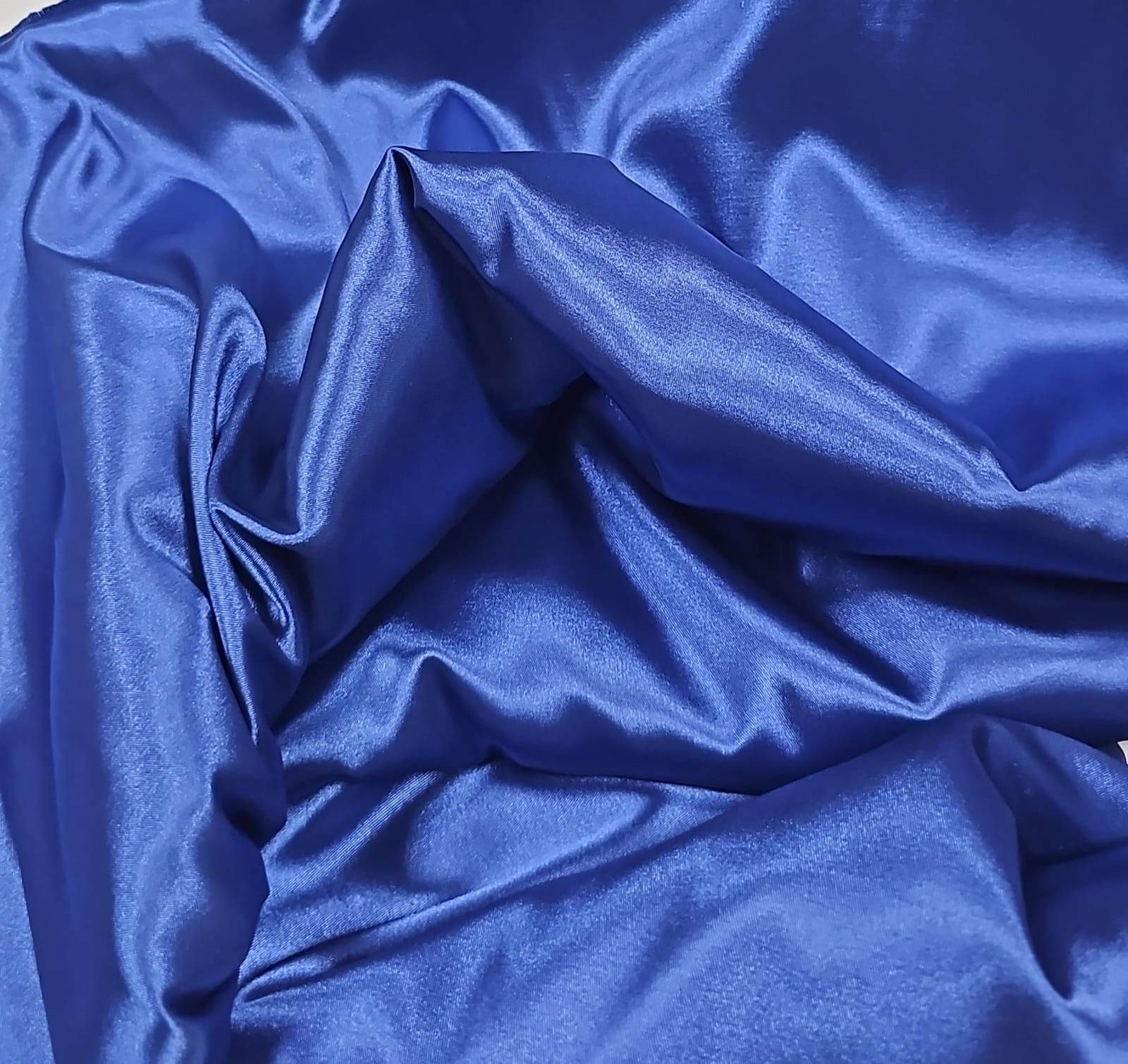 Cetim Charmeusse c/ Lycra Azul royal claro - Largura 1,47 m x Comprimento 6 m 