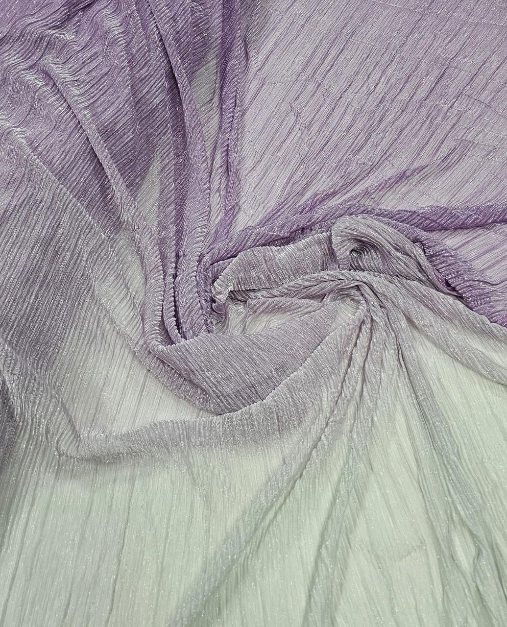 Lurex Plissado Degradê Lavanda - Largura 1,40 m x Comprimento 0,80 cm