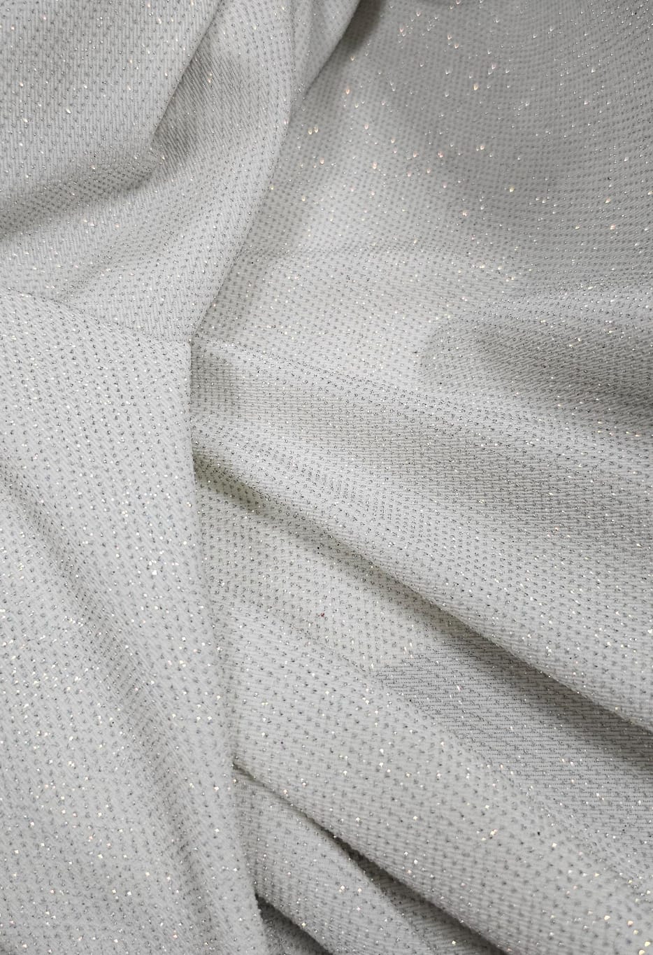 Lurex de Malha Galaxia Furtacor Branco - Largura 1,70 m x Comprimento 1,50 m 