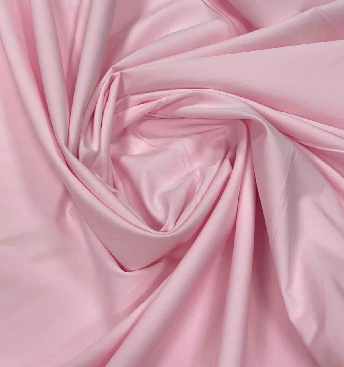 Percal Rosa Claro - 200 Fios - Largura 2,50 m x Comprimento 0,80 cm
