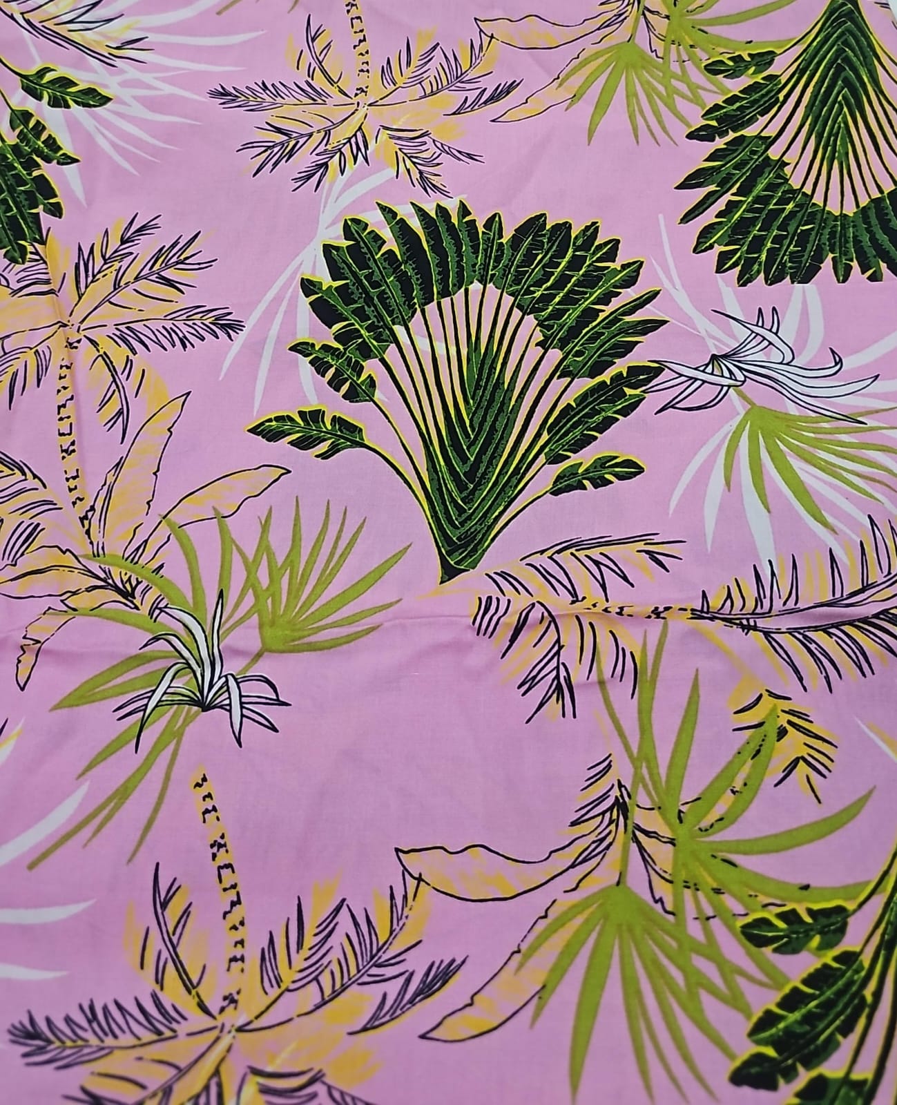 Viscose rosa e verde  - Largura 1,45 m x Comprimento 4 m 