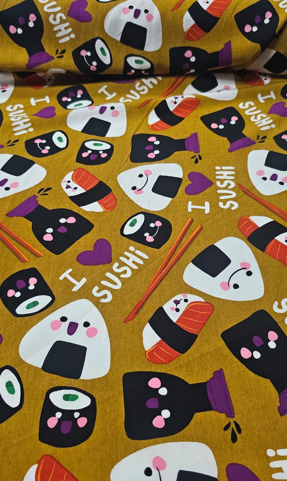 Viscose Estampada Sushi - Largura 1,47 m x Comprimento 2 m 