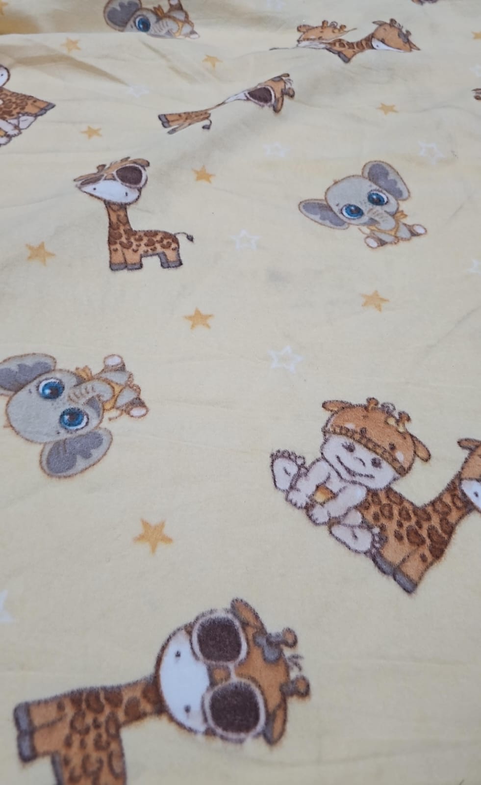 Soft Estampado Baby Safari Fundo Amarelo - Largura 1,65 m x Comprimento 0,70 cm