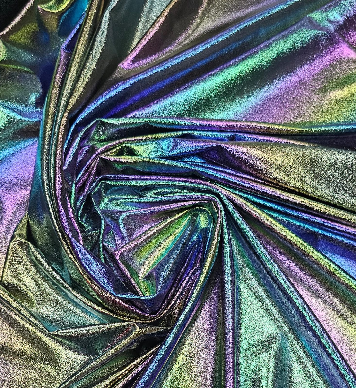 Lurex Creponado Holográfico Preto - Largura 1,50 m x Comprimento 2 m 