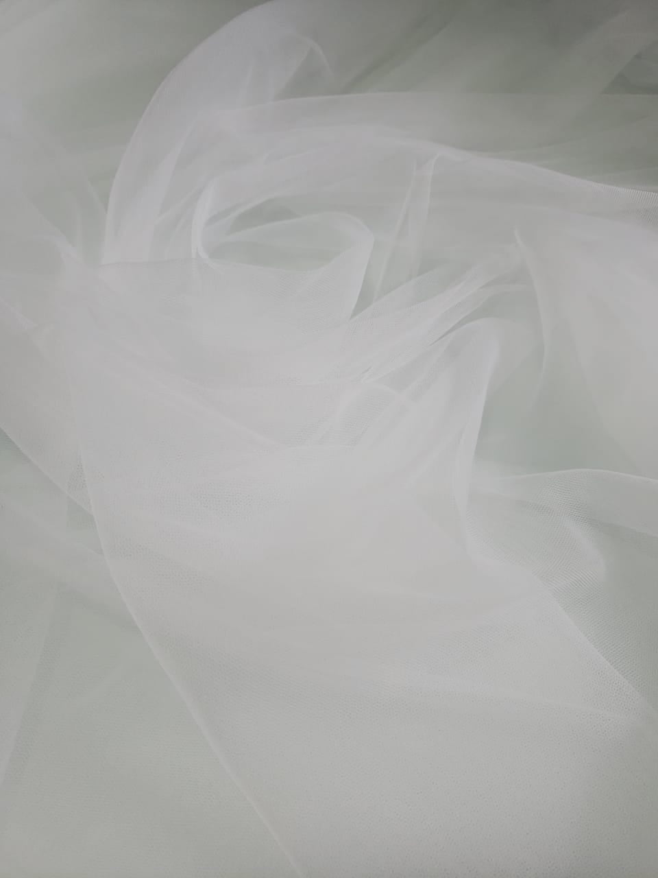 Tule 2º Pele Iluzione Branco - Largura 1,60 m x Comprimento 4 m 