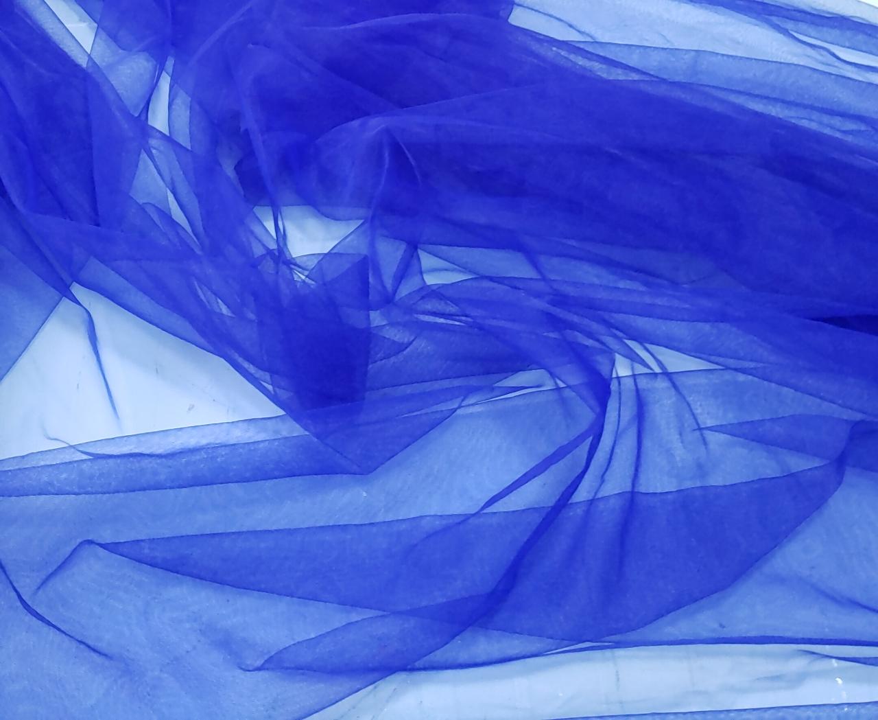 Tule 2º Pele Iluzione Azul Royal  - Largura 1,47 m x Comprimento 7,50 m 