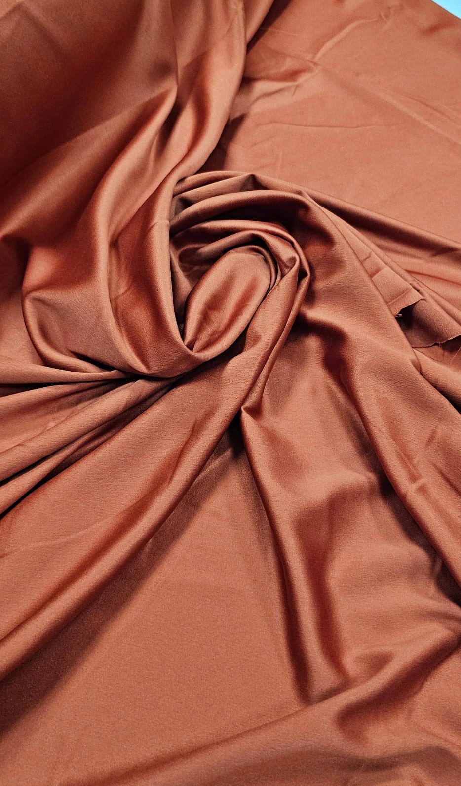 Crepe Amanda Liso Terracota - Largura 1,50 m x Comprimento  1,50 m 