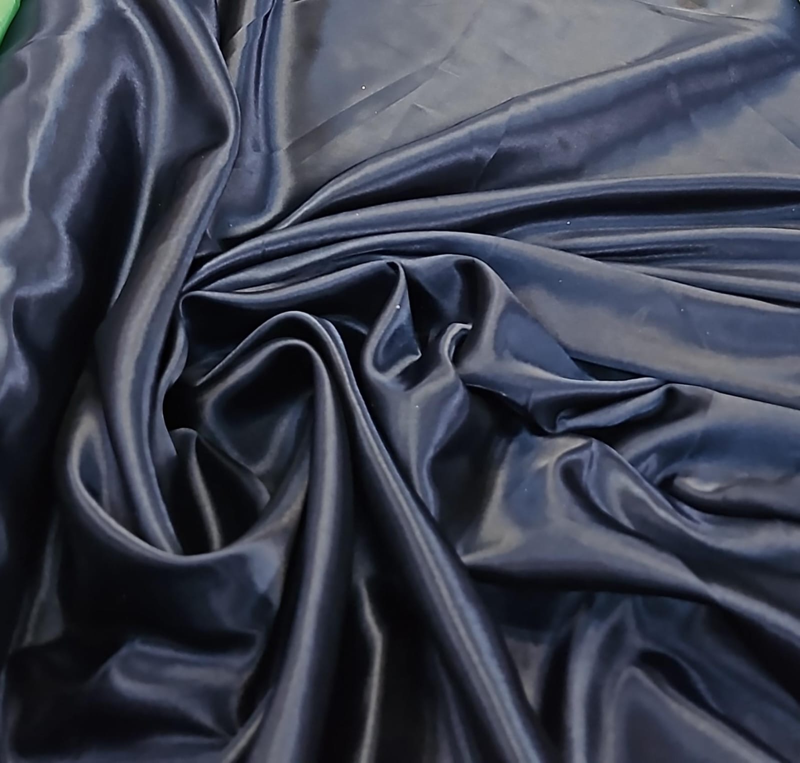 Cetim Charmeusse Liso Azul Marinho - Largura 1,47 m x Comprimento 1 m 
