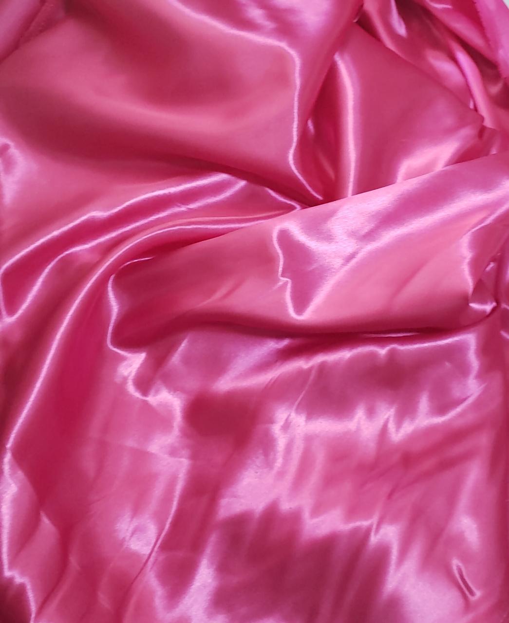 Cetim Charmeusse Liso Rosa Pink  - Largura 1,47 m x Comprimento 0,80 cm
