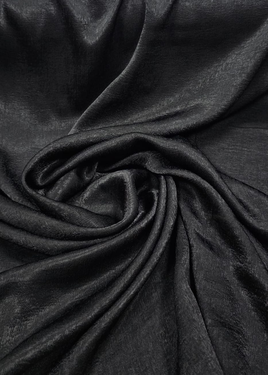 Seda Lisa Gloss Satin Exclusive Preta - Largura 1,50 m x Comprimento 1 m 