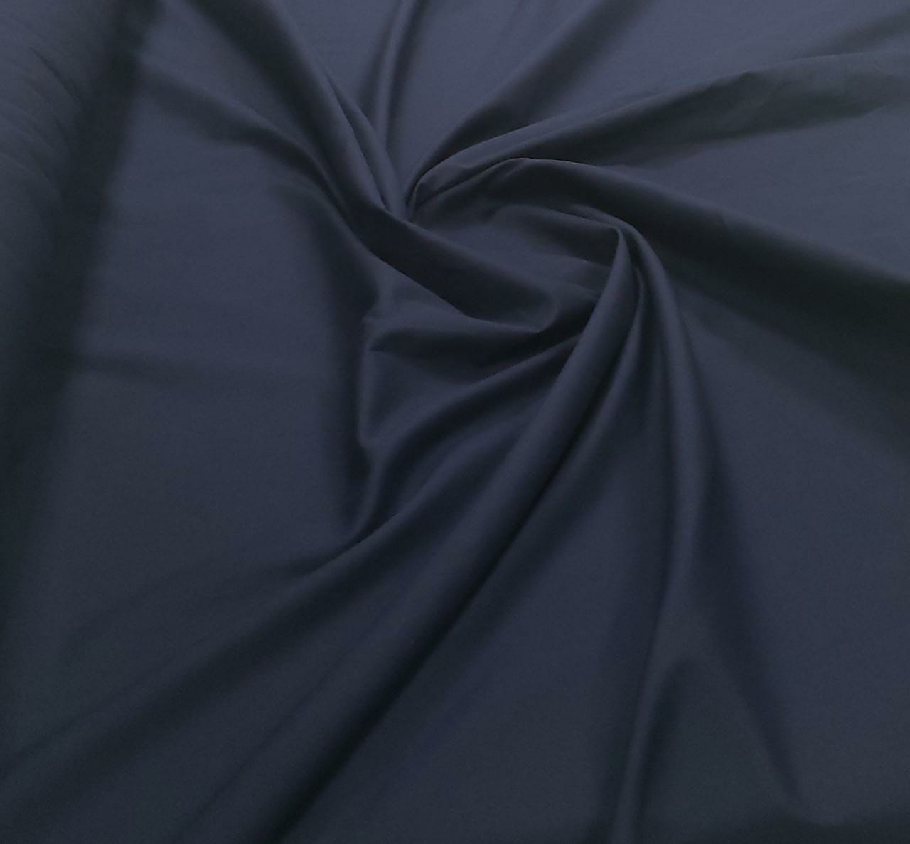 Tricoline Lisa Azul  Marinho Noite Premium 100% Algodão COM EMENDA E AMASSADO  - largura 1,50 m x Comprimento 4 m 
