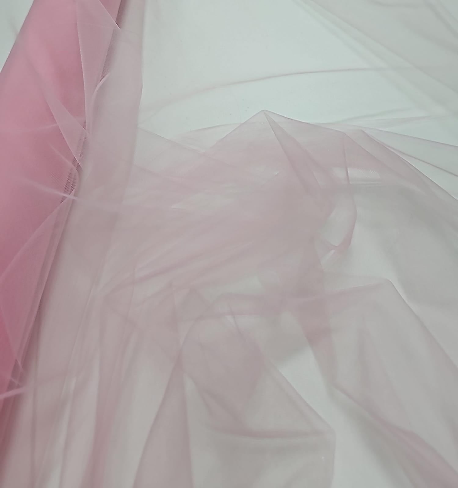 Tule 2º Pele Iluzione Rosa Médio - Comprimento 10 m x Largura 1,47 m 
