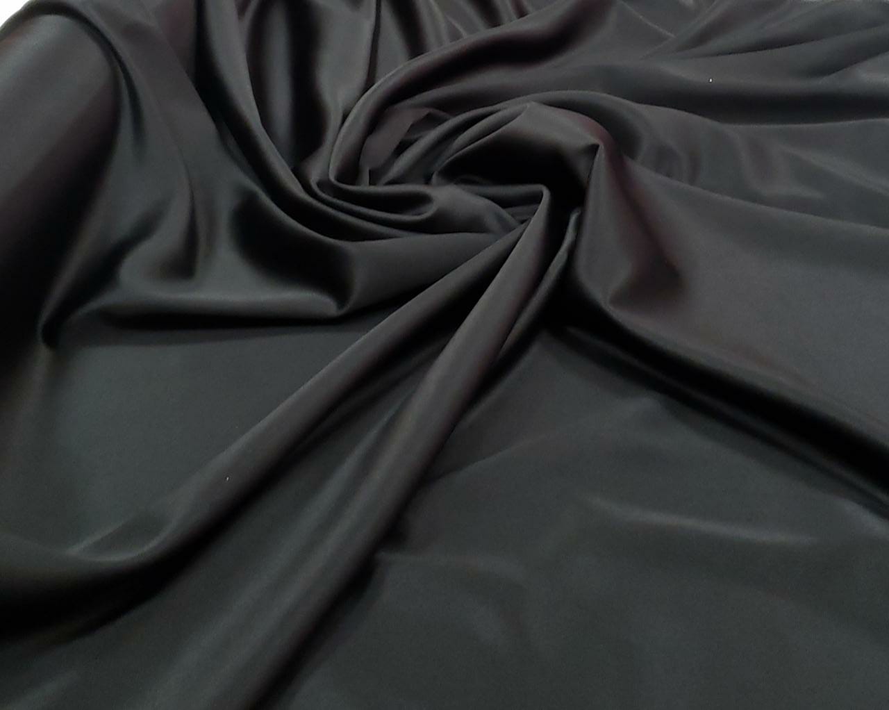 Crepe Amanda Liso Preto - Comprimento 0,80 cm x Largura 1,50 m 