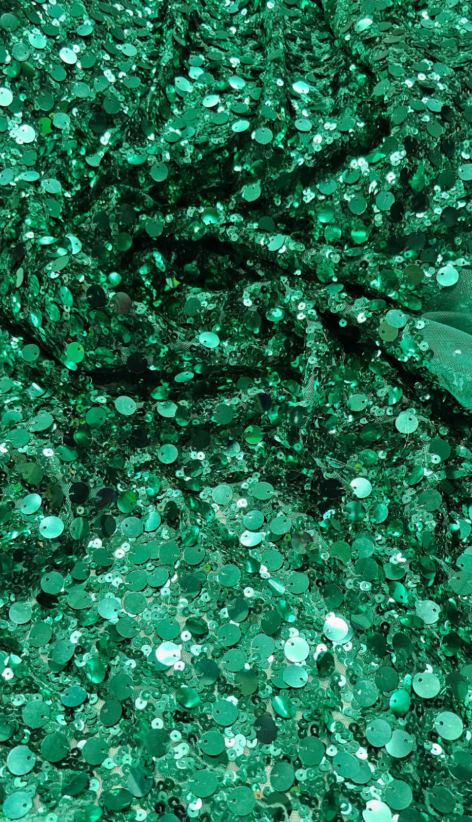 Paetê Bordado Montreal Verde - Comprimento 0,65 cm x Largura 1,30 m 