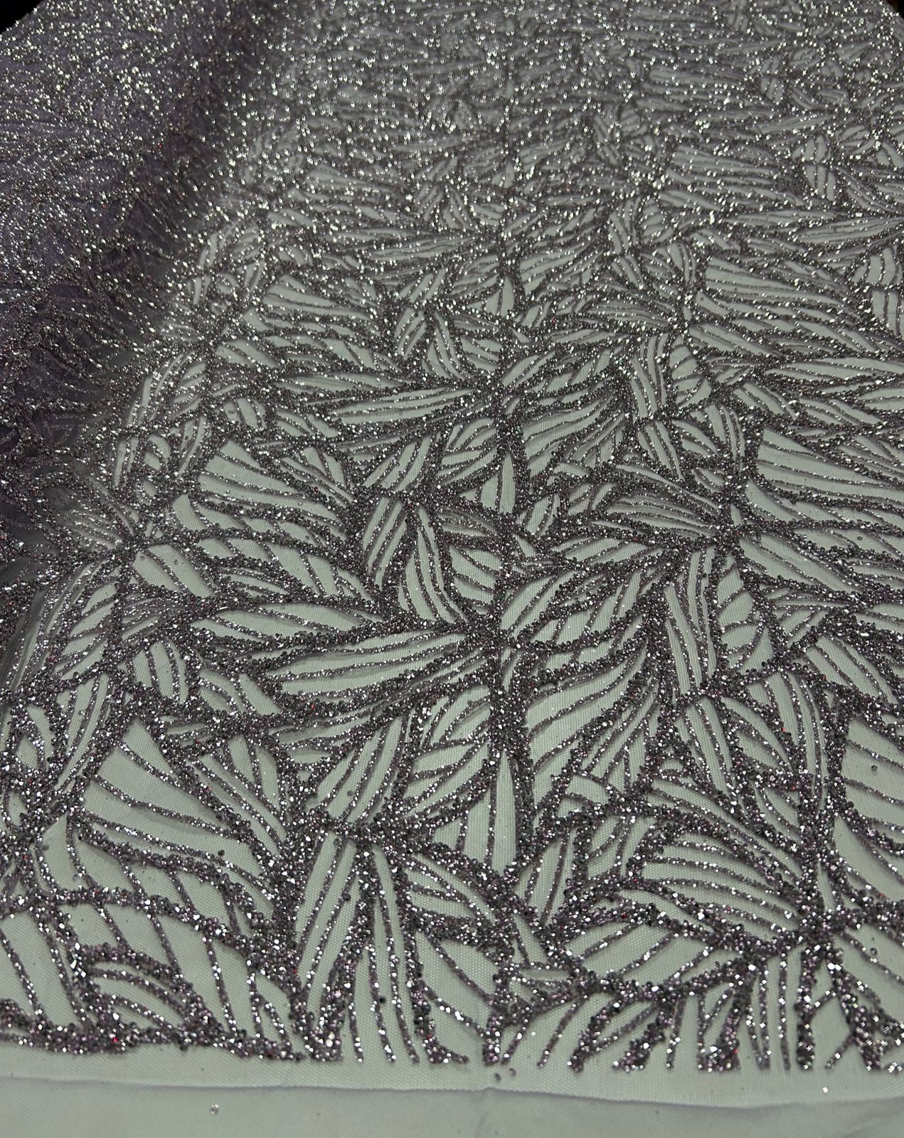 Tule com Glitter Diamond Lavanda ST1036  COM FUROS - Comprimento 0,90 cm x Largura 1,45 m