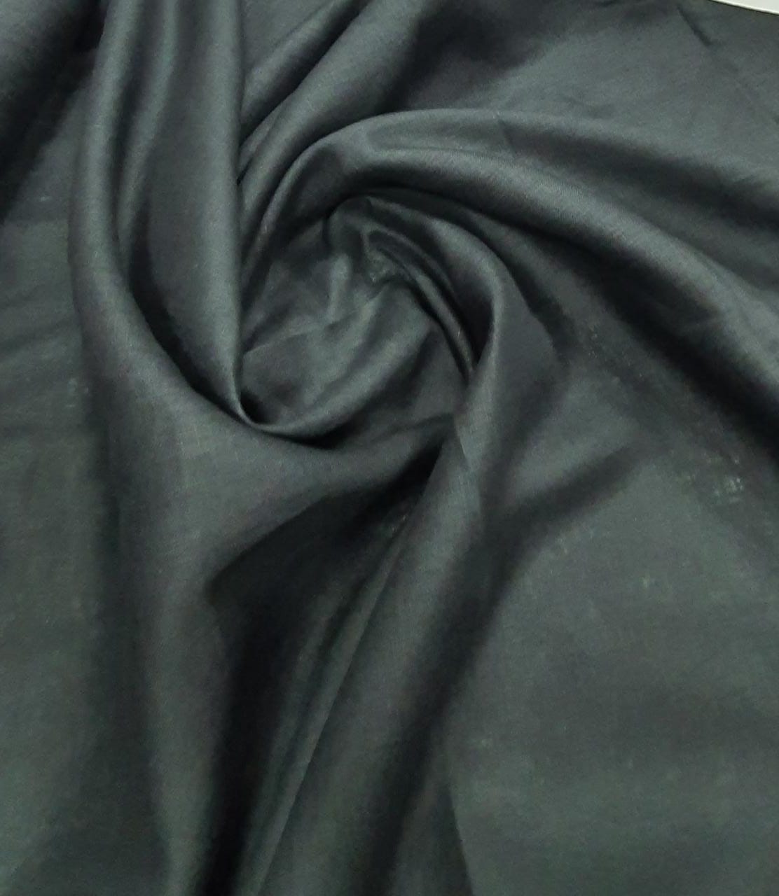 Linho Puro Preto - Comprimento 1 m x Largura 1,40 m 