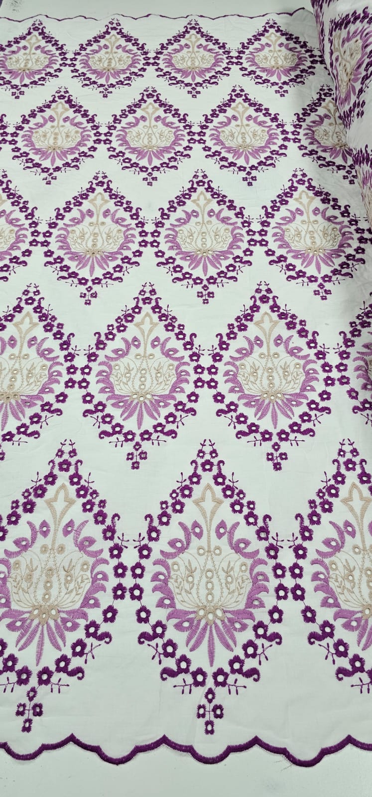 Layse Bordada Marrakech Fucsia Modelo 02 - Comprimento 4 m x Largura 1,30 m