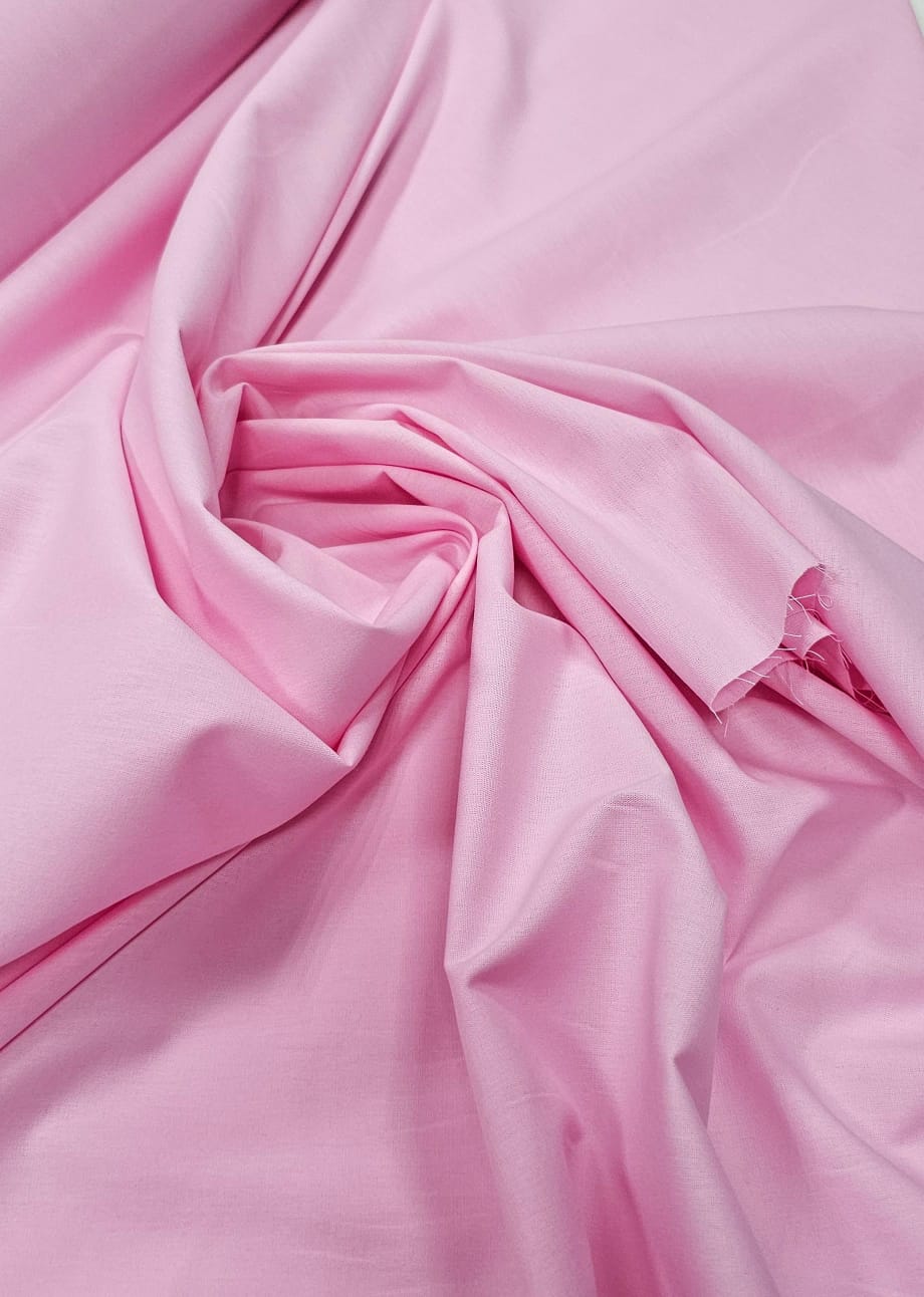 Tricoline Lisa Rosa Claro Premium 100% Algodão COM SUJEIRA - Comprimento 0,55 cm x Largura 1,50 m 