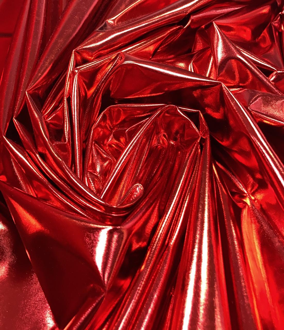 Vinil Vermelho Liso com Lycra  - Comprimento 0,90 cm x Largura 1,47 m