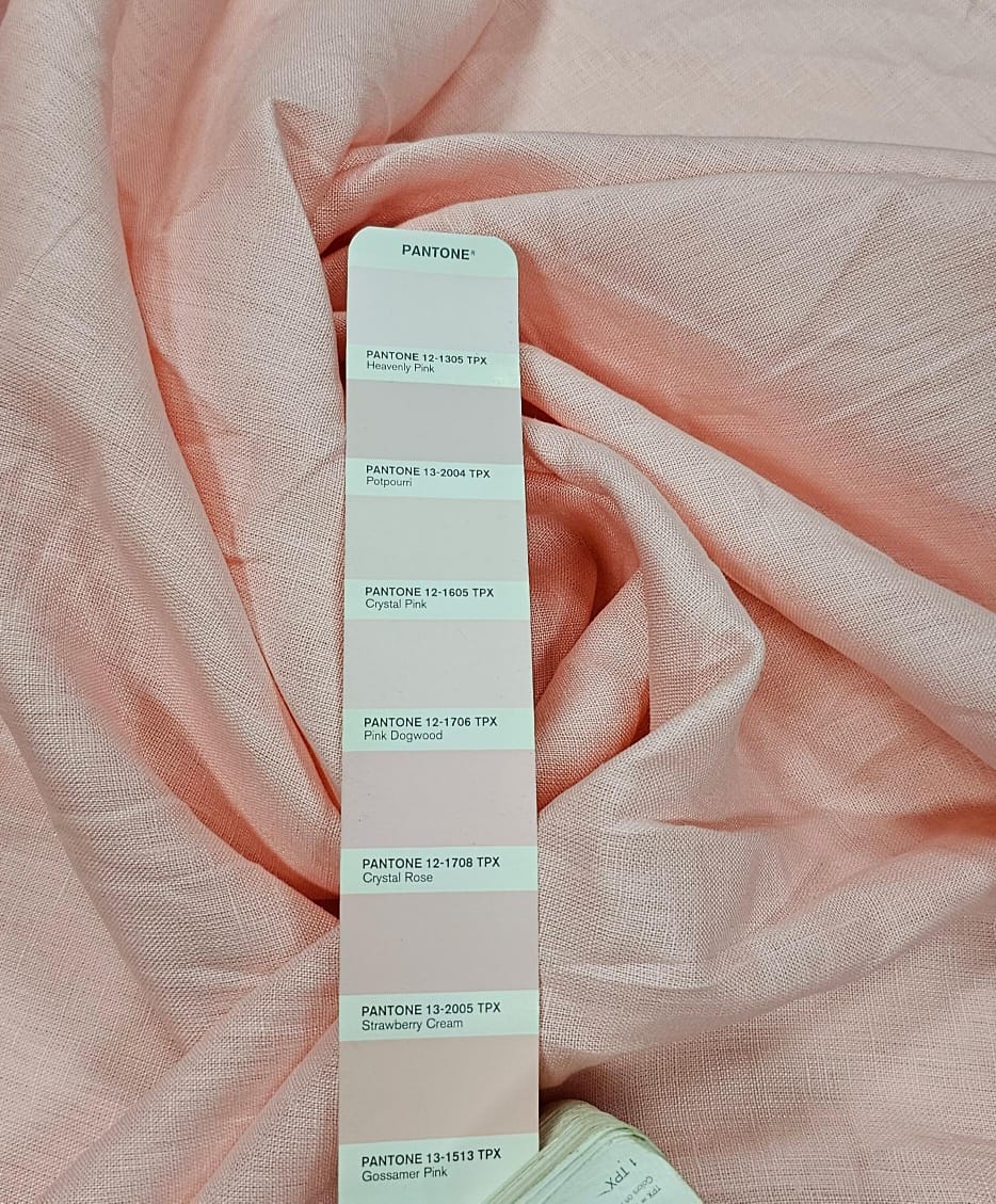 Linho Puro Rosa Bebê COM SUJEIRA - Comprimento 0,65 cm x Largura 1,40 m