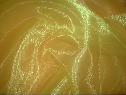 Organza Cristal Lisa Amarelo Ouro - Comprimento 1,30 m x largura 1,47 m