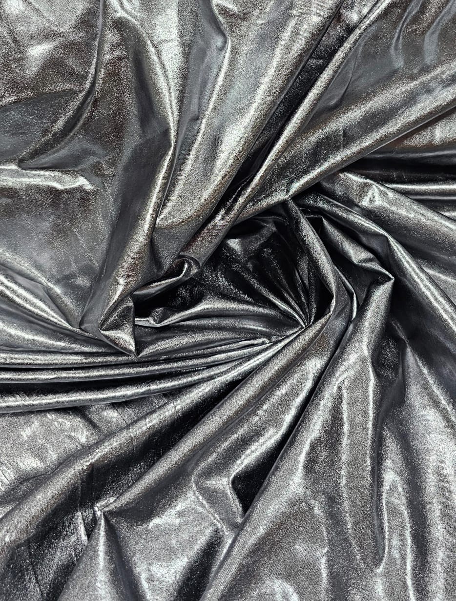 Vinil com Elastano Premium New Shine Chumbo COM RASGO NA BORDA - Comprimento 1,50 m x Largura 1,55 m