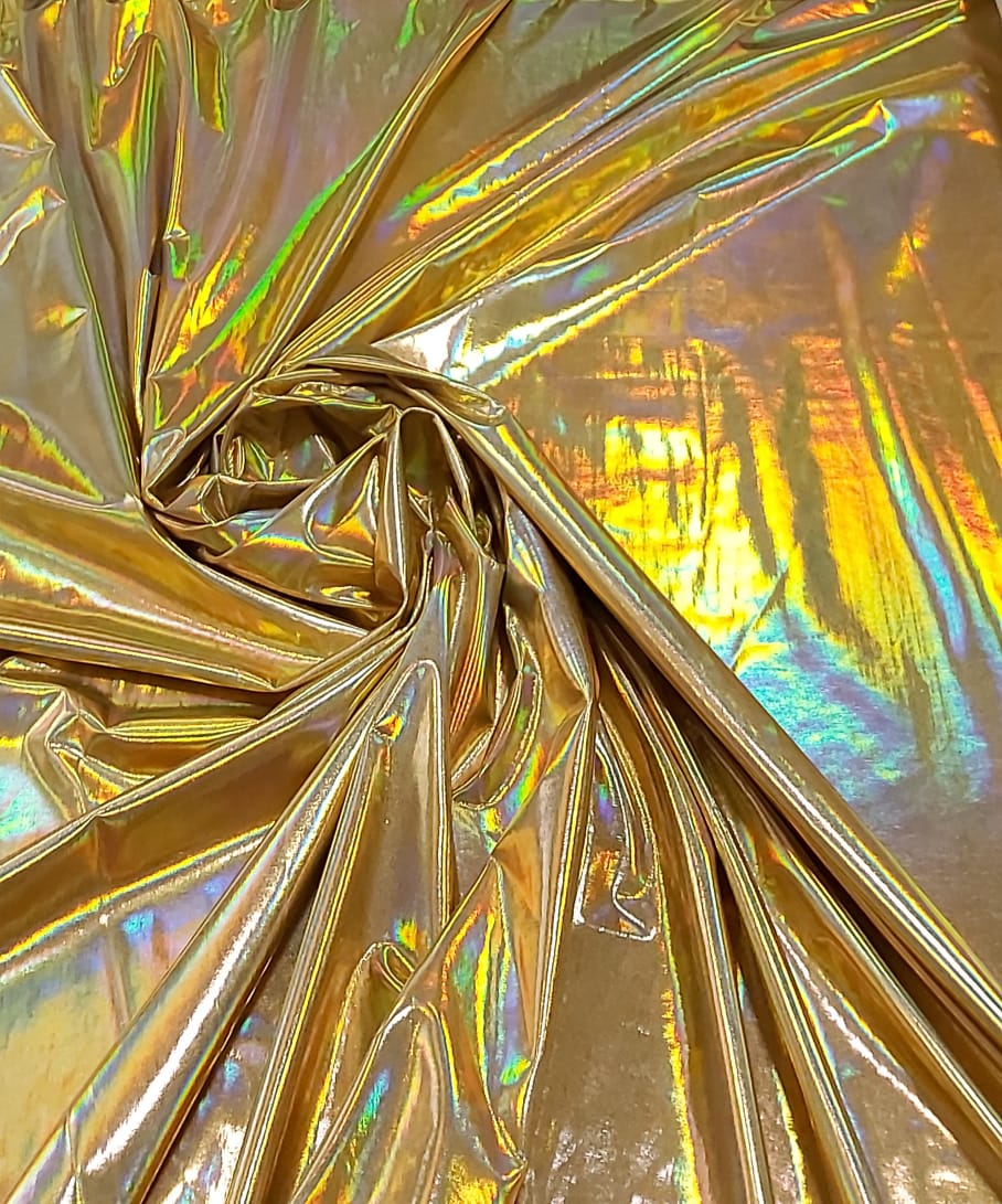 Vinil Furtacor Dourado com Elastano COM DEFEITO - Comprimento 1 m x Largura 1,50 m   