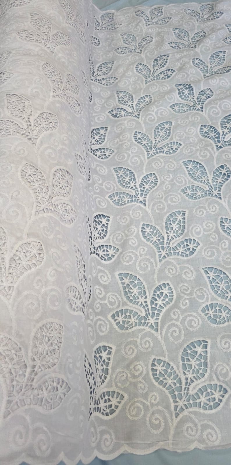 Layse Richelieu African Branco - Comprimento 0,85 cm x Largura 1,30 m