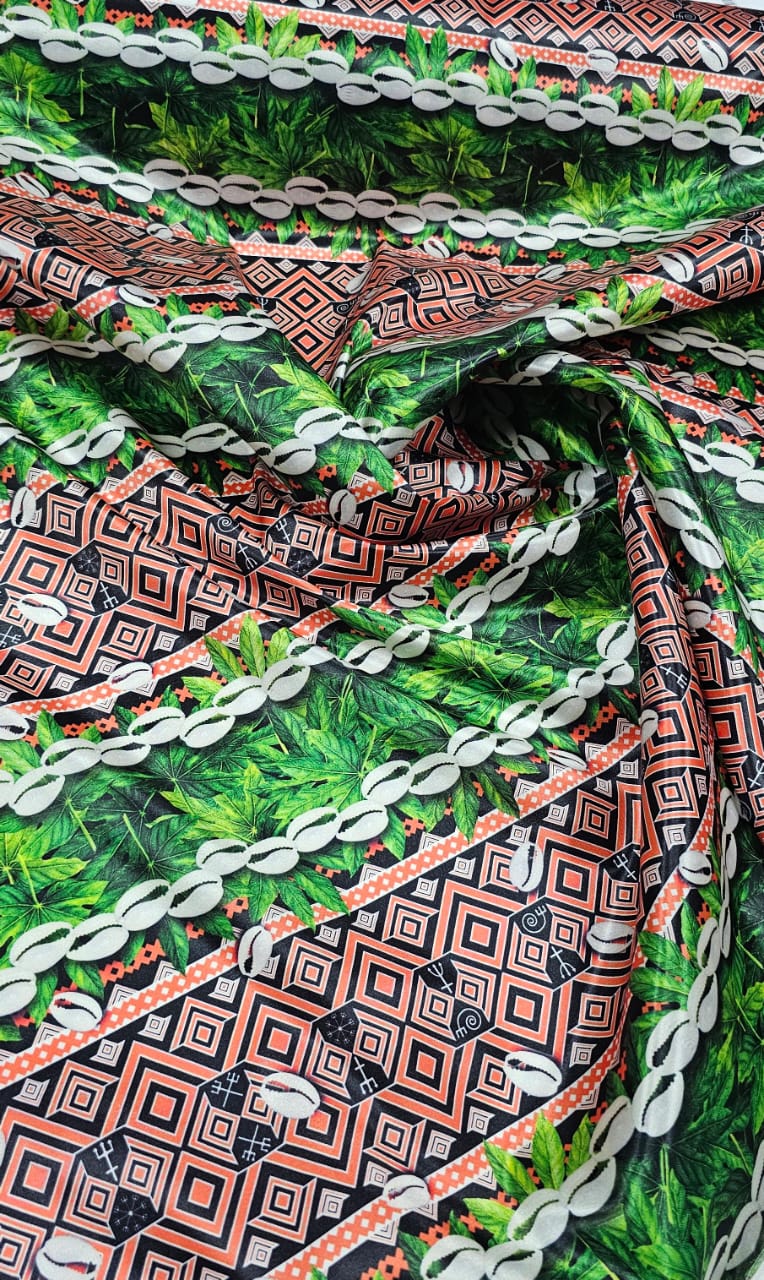 Cetim Estampado Digital Exu - Comprimento 2,90 m x Largura 1,47 m