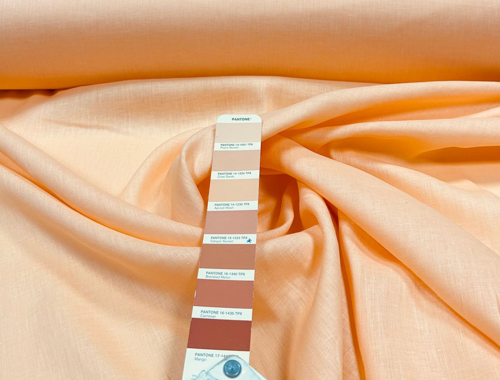 Cambraia de Linho Puro Papaya - 100% Linho - Comprimento 1,40 m x Largura 1,40 m