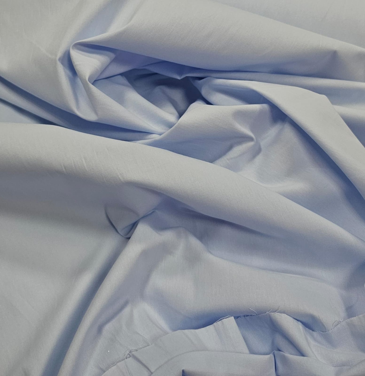 Tricoline Premium com Elastano Azul Bebê  - Comprimento 2,50 m x Largura 1,50 m