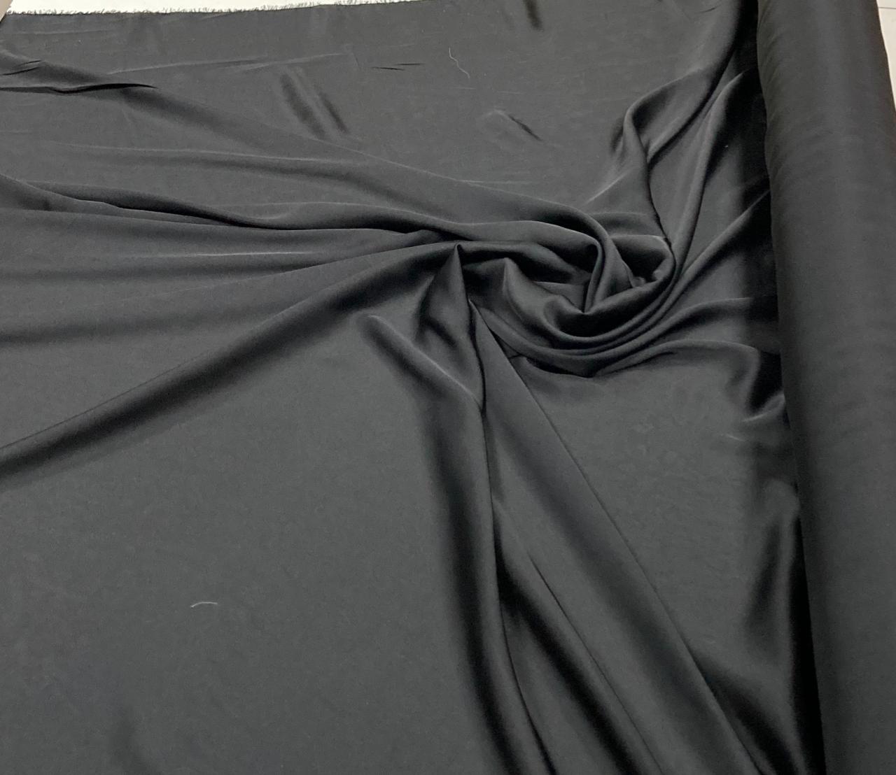 Seda Lisa Satin Gloss Preto - Comprimento 1 m x Largura 1,50 m