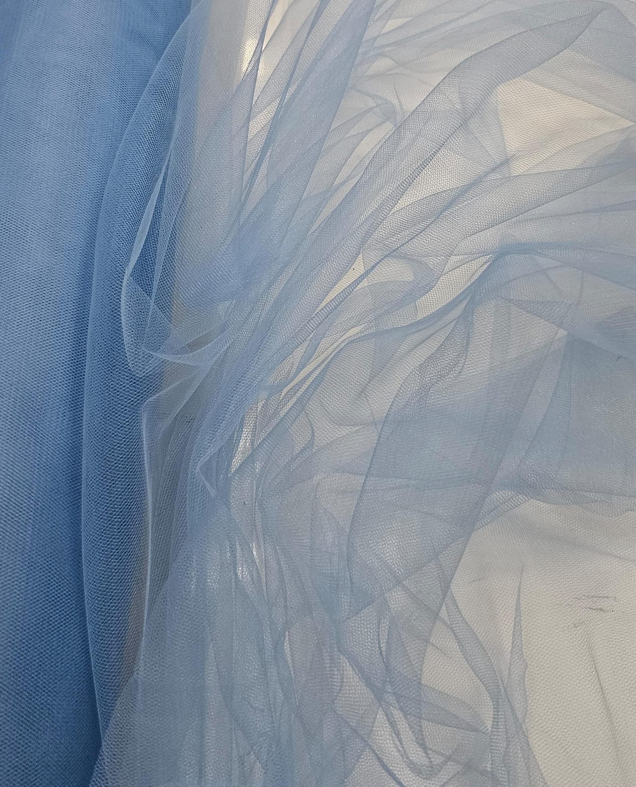 Tule 2º Pele Iluzione Azul Serenity - Comprimento 0,90 cm x Largura 1,40 m