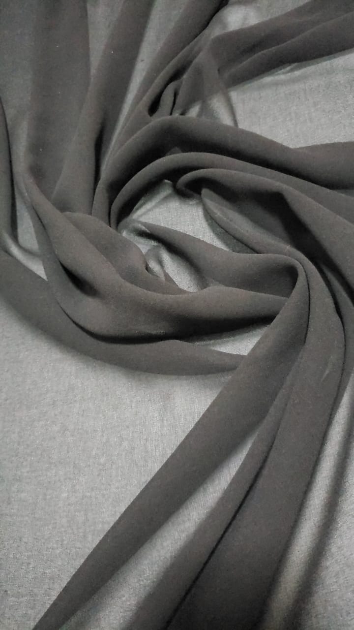 Mousseline Lisa Toque de Seda Preto - Comprimento 1 m x Largura 1,47 m