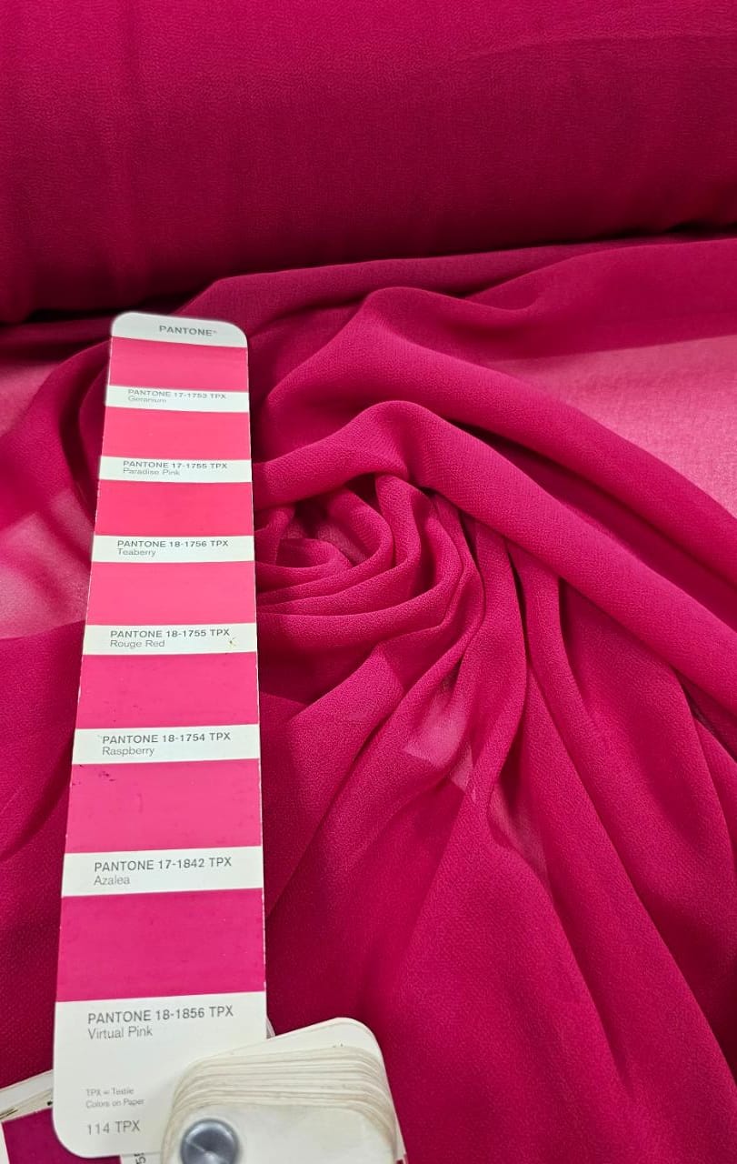 Mousseline Lisa Toque de Seda Pink Escuro - Comprimento 2,50 m x Largura 1,47 m