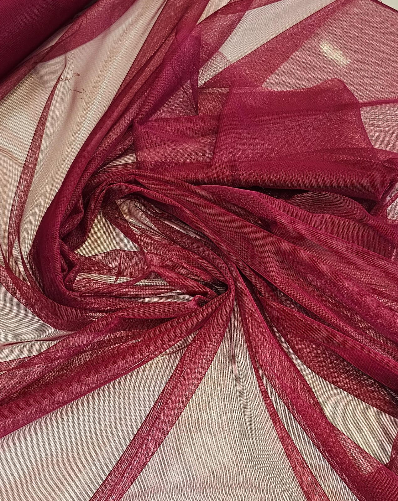 Tule Marsala com Elastano 1,60m de Largura - Comprimento 1 m x Largura 1,60 m