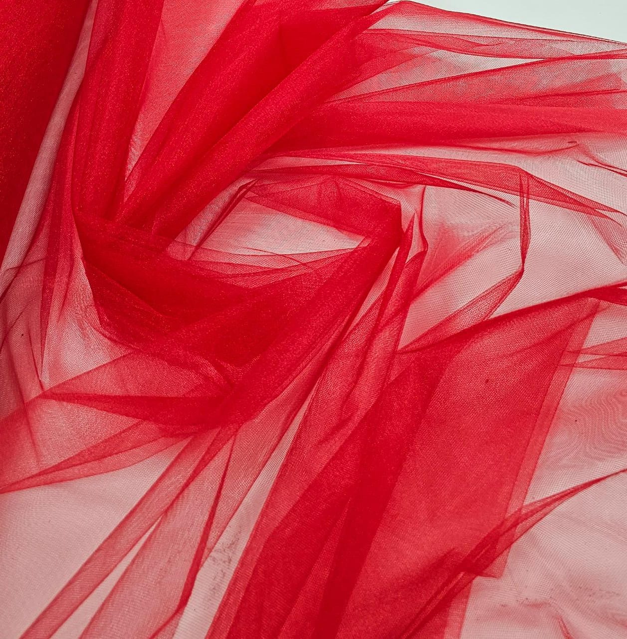 Tule Shine Vermelho Ferrari - Comprimento 1 m x Largura 3 m