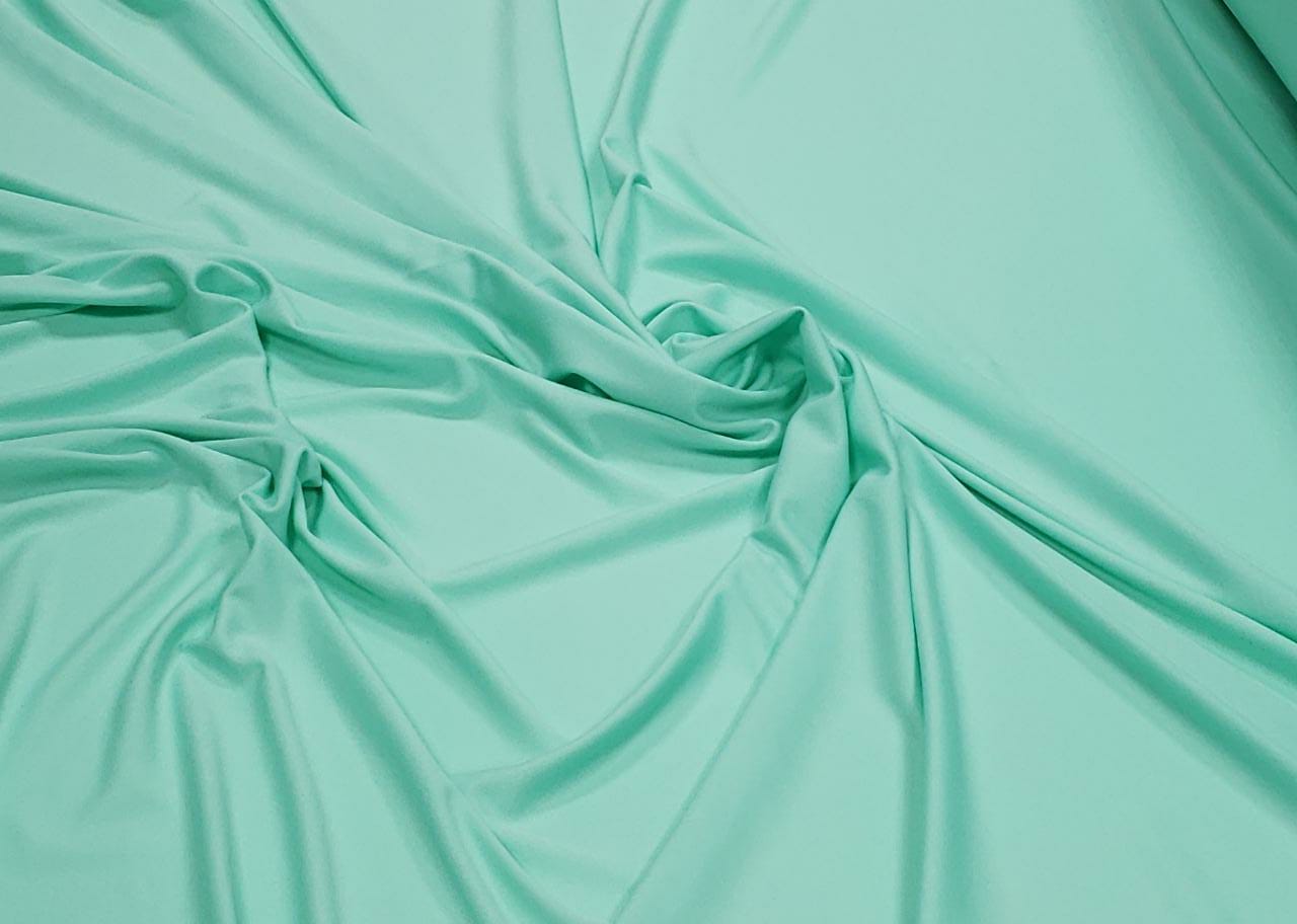 Malha Helanca Lisa Verde Tiffany COM SUJEIRA - Comprimento 2 m x Largura 1,80 m