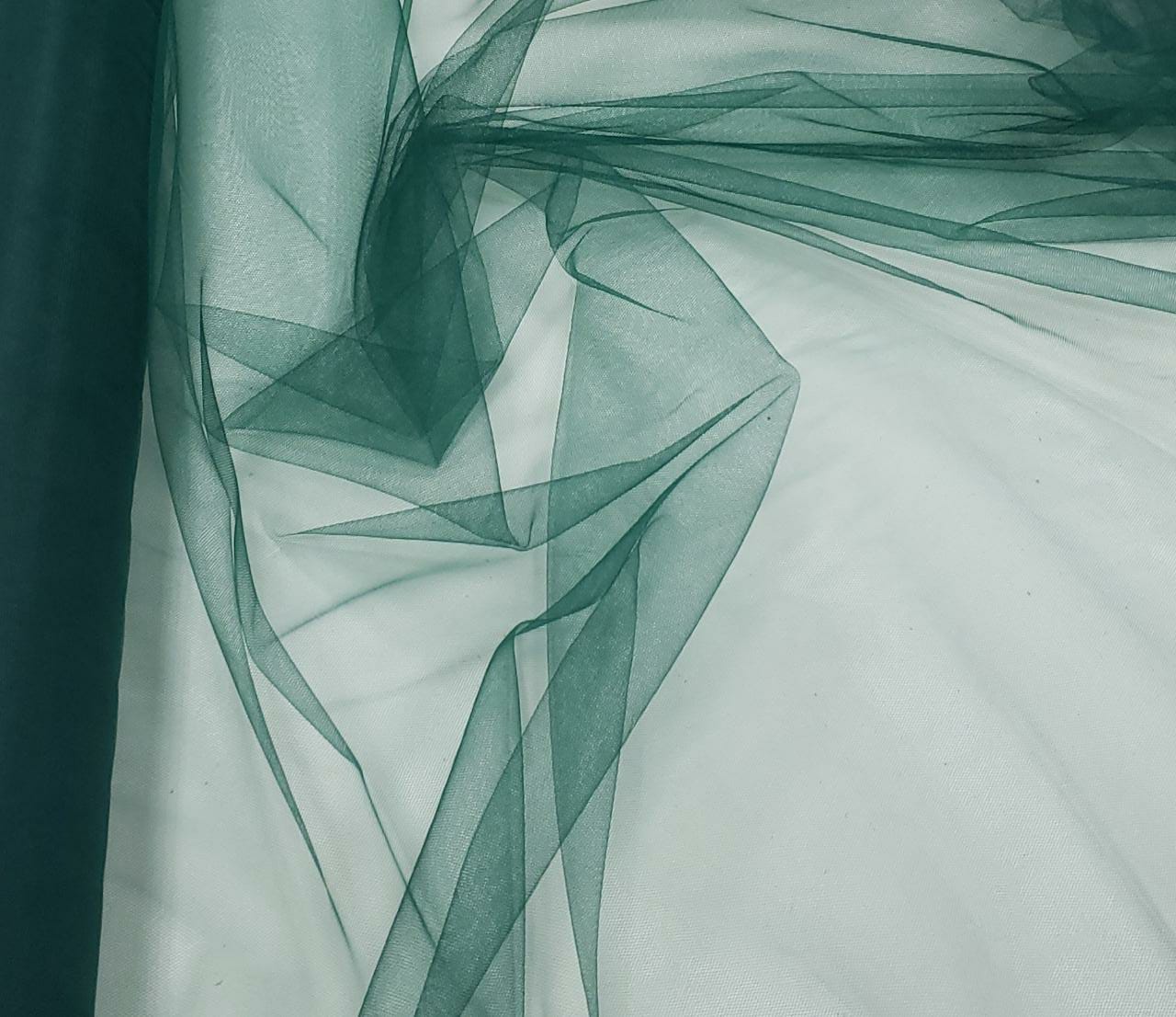 Tule 2º Pele Iluzione Verde Floresta - Comprimento0,90 cm x Largura 1,40 m 