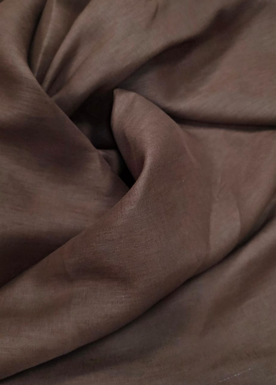 Linho Puro Marrom - Comprimento 1 m x Largura 1,40 m