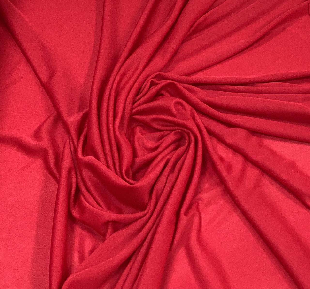 Malha Helanca Lisa Vermelho - Cimprimento 3 m x Largura 1,80 m