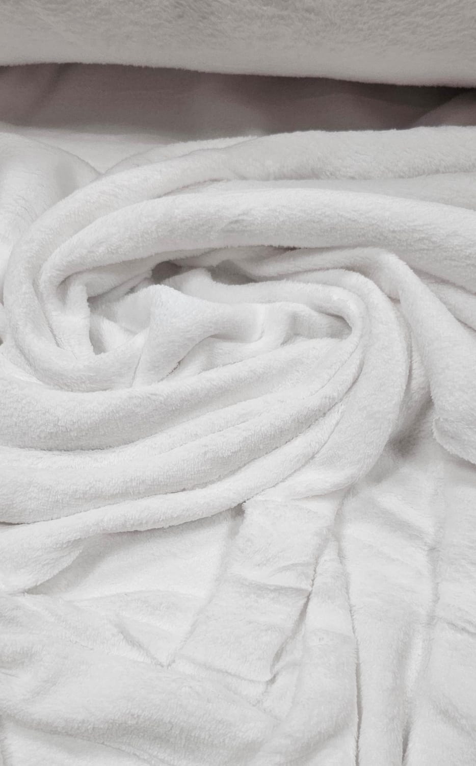 Ultra Soft Fleece Dupla Face Branco COM SUJEIRA - Comprimento 1,50 m x Largura 1,90 m