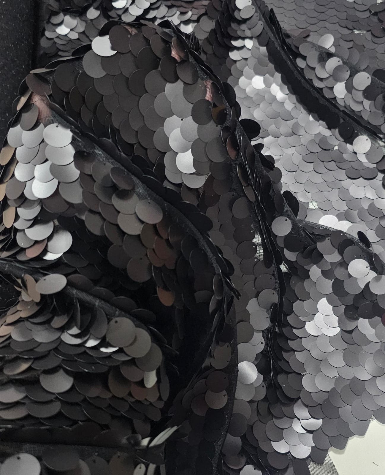 Paetê Bordado Fosco Diva Preto - Comprimento 0,45 cm x Largura 1,45 m 