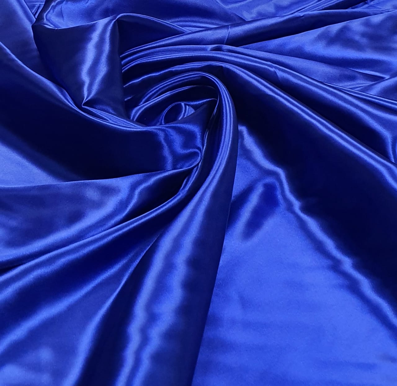 Cetim Charmeusse Liso Azul Royal - Comprimento 1,60 m x Largura 1 ,47 m