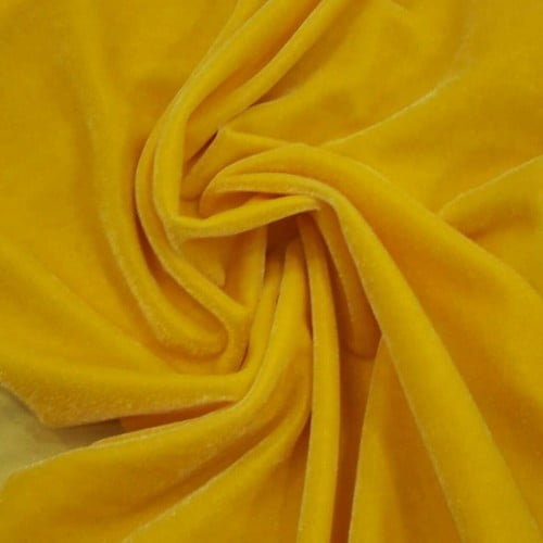 Veludo Spandex c/ Lycra Amarelo Ouro - Comprimento 1 m x Largura 1,47 m