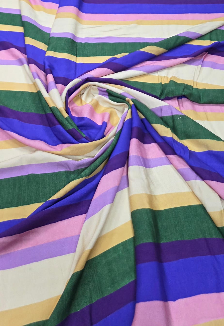 Viscose Listras Coloridas Marles - Comprimento1,60 m x Largura 1,40 m 