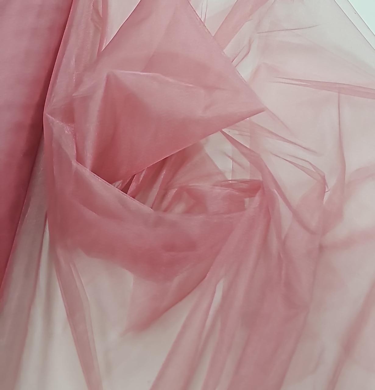 Tule Shine Rosê - Comprimento 1 M X largura 3 M