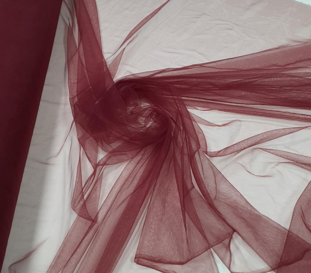 Tule 2º Pele Iluzione Marsala - Comprimento 1 m x Largura 1,40 m