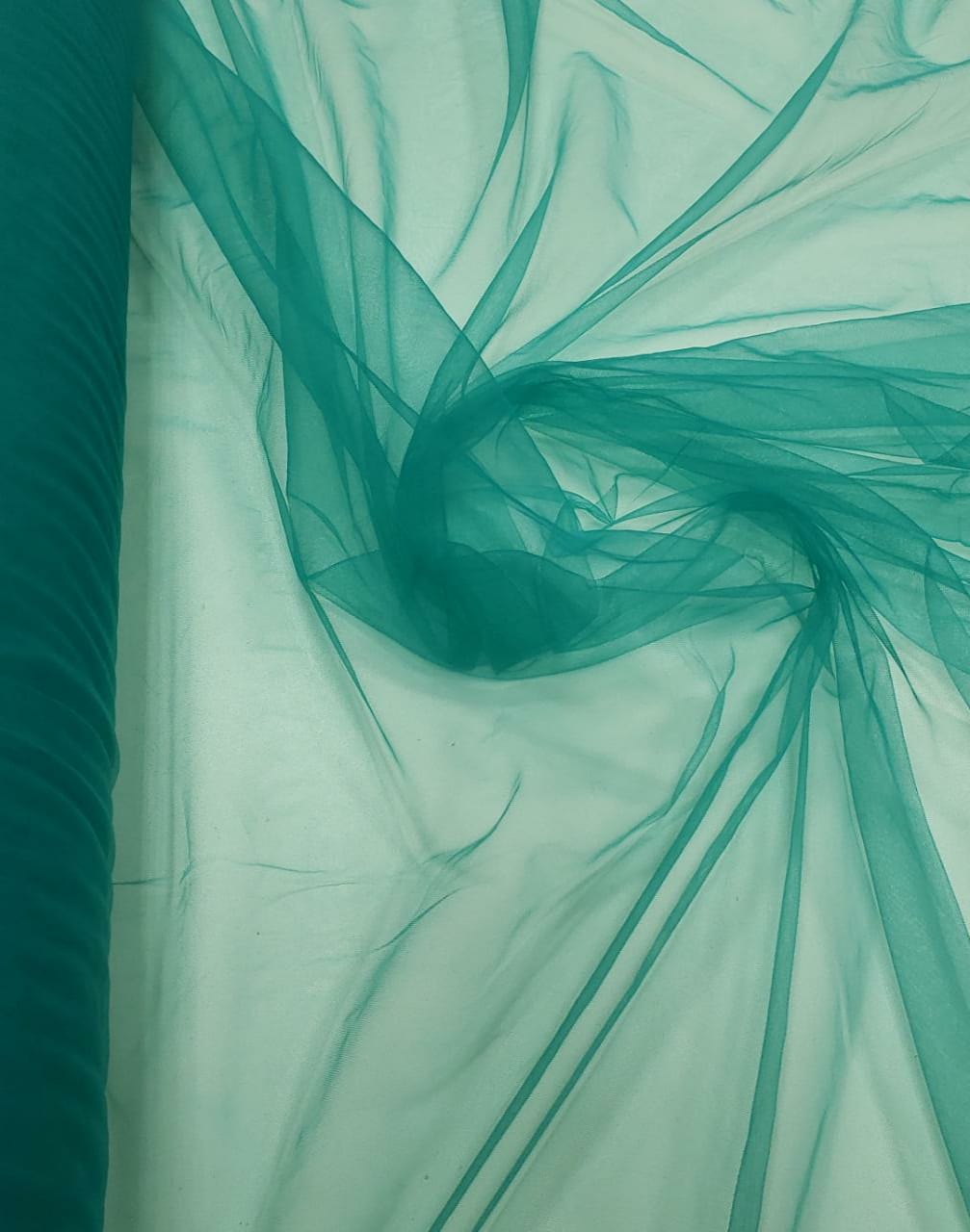 Tule 2º Pele Iluzione Verde Jade - Comprimento 0,70 cm x Largura 1,40 m
