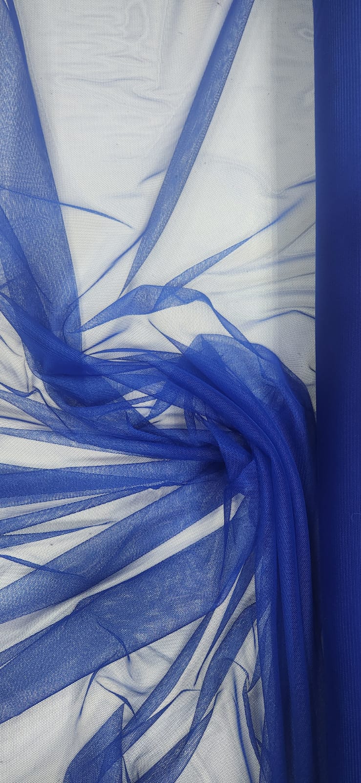 Tule Azul Royal com Elastano 1,60m de Largura - Comprimento 2,80 m x Largura 1,60 m